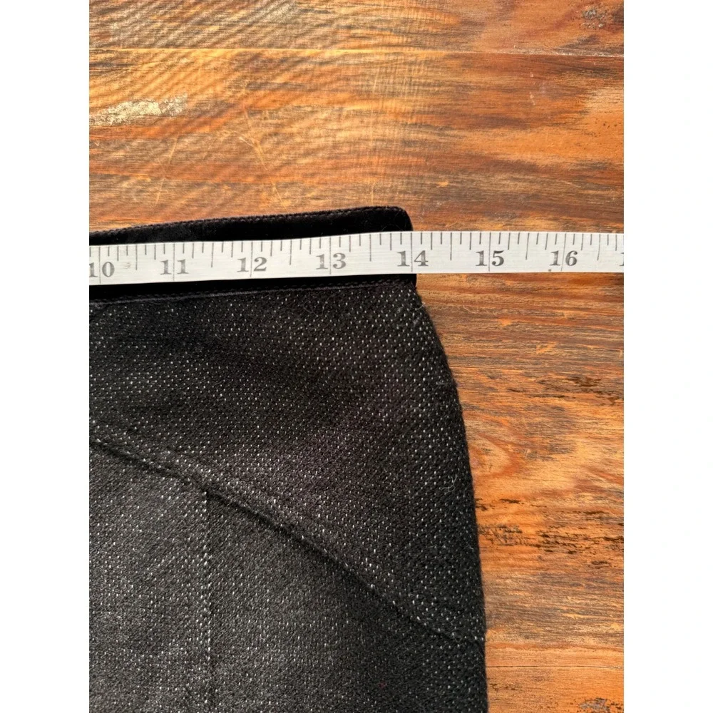 A6 Marc by Marc Jacobs Wool Pencil Skirt Velvet Trim Black Multi Tweed Modern